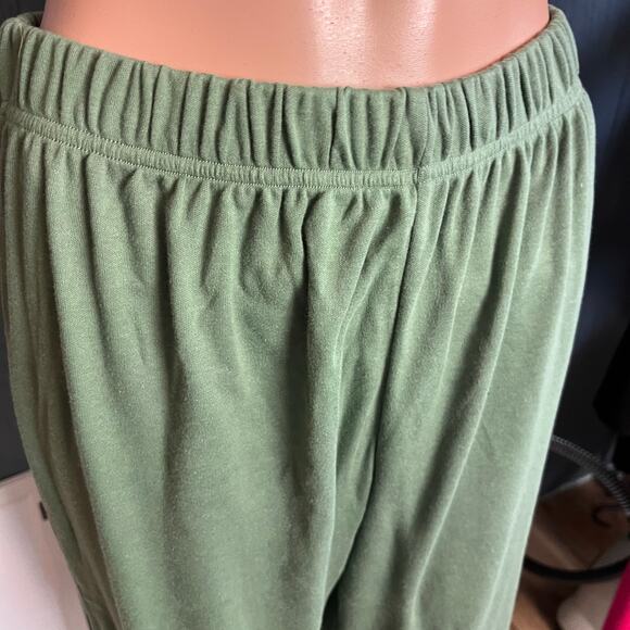 Woman Within Green Knit Pull On Pants New! Casual Comfortable Relax Soft 14/16 - Picture 2 of 4